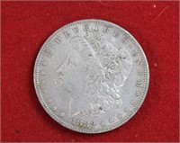 1882 Morgan silver dollar