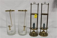 Hurricane Candle Holders brass