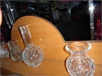 4 Crystal Vases Including Waterford