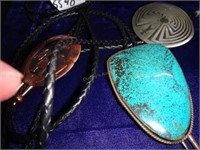 3 Sw Bolos Incl Turquoise & Sterling