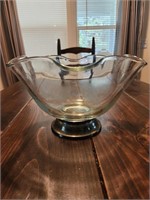 Princess House Glass Fluted Serving Bowl