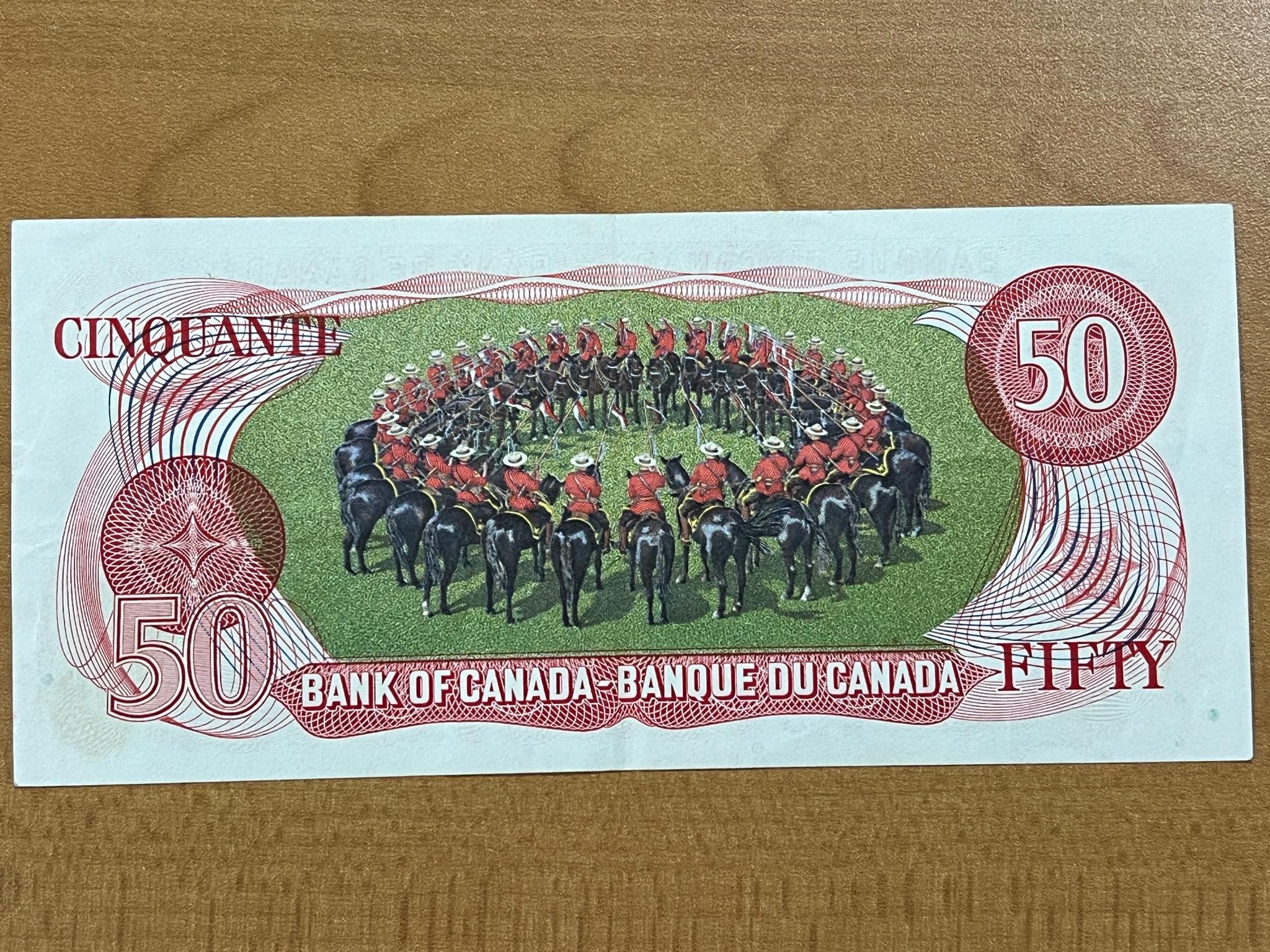 1975 Cdn RCMP Ride $50 Note EF-AU