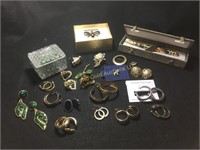 Earrings, Ring Box, Pins & A Pen!
