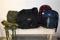Group lot of bags including duffel bags,