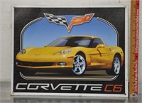 Corvette metal sign