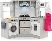 $150  HONEY JOY Corner Kids Kitchen Playset  Gray