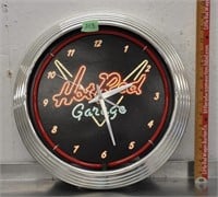 Hot Rod Garage clock, AS IS, see notes