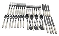 White Handled Stainless Flatware
