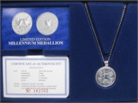 .999 Sterling Silver Millennium Medallion W/COA