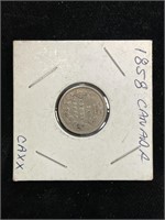 1858 Canada Ten Cent Coin