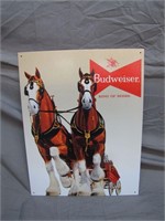 Budweiser King Of Beers Horse Wall Sign