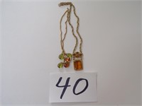 2 Vintage/Now Goldtoned necklaces with jewels