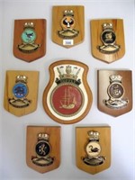 Eight Australian Naval base plaques