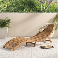 Christopher Knight Wood Outdoor Chaise Lounge