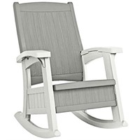 Elements Dove Gray Rocking Chair with Storage