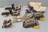 Western Toys & Figures incl Ertl Horse Buggy