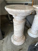 Pink / gray  marble pillar - plant stand (heavy!)