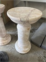 Pink / gray  marble pillar - plant stand (heavy!)