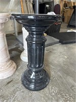 Black marble pillar - plant stand (heavy!)