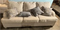 21st Century Three Cushion Upholstered Sofa