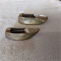 Brass shoe ashtrays