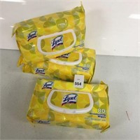 3 PCS LYSOL DISINFECTING WIPES LEMON AND LIME