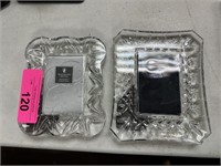 2PC WATERFORD CRYSTAL PICTURE FRAMES