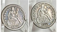 1851-O & 1852-O Seated Liberty Dimes VF/XF