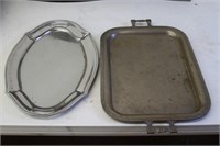 metal and silver trays