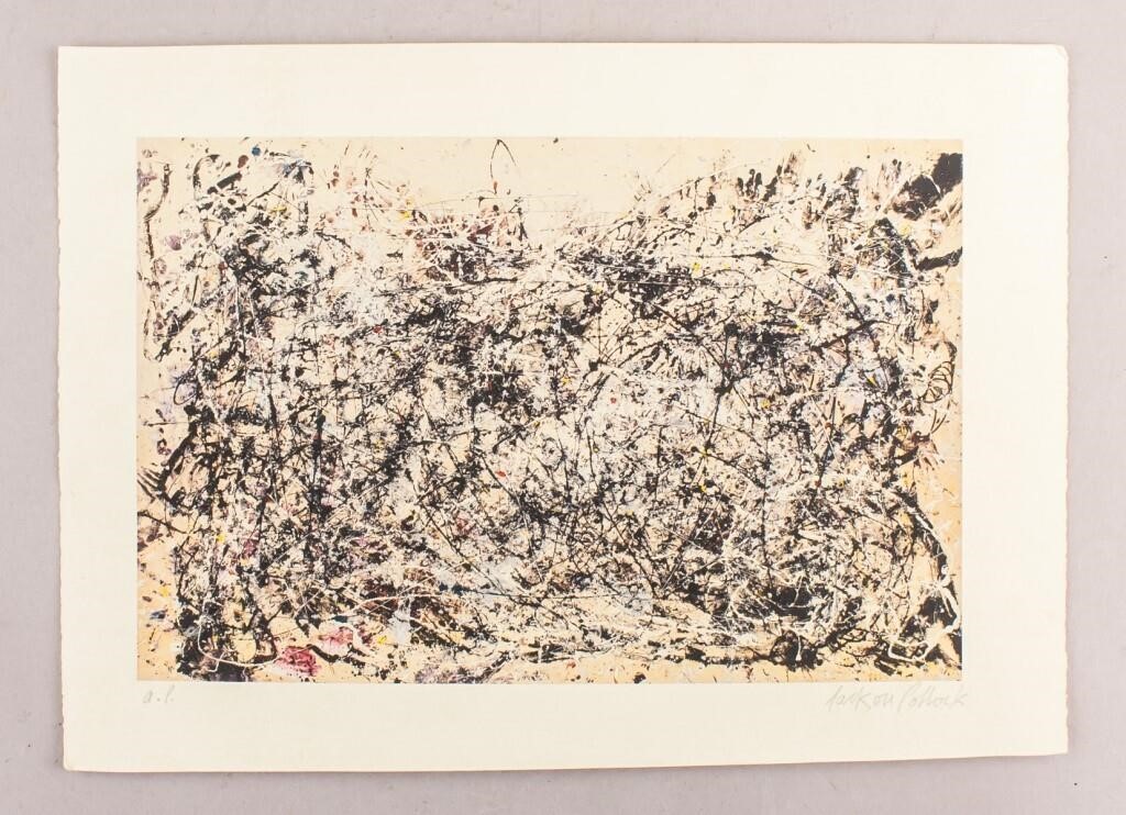 American Etching Paper Signed Jackson Pollock A.P.