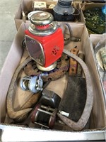 ICE TONGS, CLEAVER, PLANTER PLATE, BELL, LANTERN,