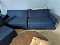 4 Pc Blue Sectional Sofa Suit (2 are 47" W each) n