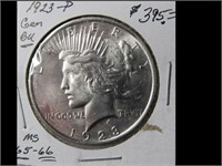 GEM BU MS 65 - 66 1923-P PEACE DOLLAR