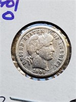 1901-O Barber Dime