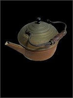 Antique Copper Teapot w/ wooden handle
