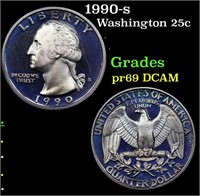 Proof 1990-s Washington Quarter 25c Grades GEM++ P