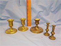 Small brass candleholders