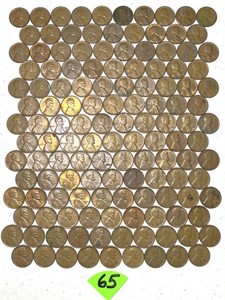 (133) Wheat Cents 1950\'s