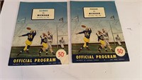 Pair of 1952 ILLINOIS MICHIGAN OFFICIAL FOOTBALL