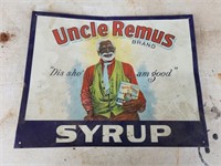 Vintage Uncle Remus syrup metal sign