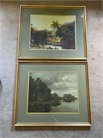 Vintage prints framed