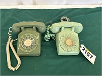 (2) Rotary Dial Vintage Telephone,