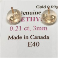 14K Amethyst Earrings