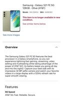 O472  Samsung Galaxy S21 FE 5G Smartphone SM-G990U