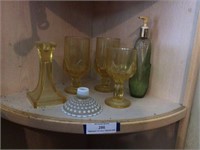 Vintage Glass Items of Shelf