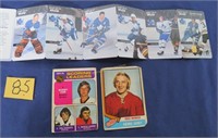hockey '74-'75 scoring leaders & Bell $1.