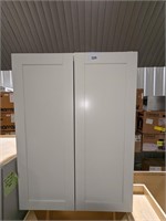 White 2 door upper cabinet - 36h x 26.5 w x 13d