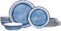 AELS Melamine Dinnerware Set of 18 Pcs Navy Blue