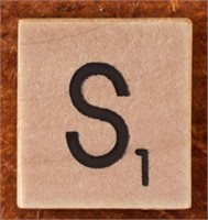 200 Scrabble Tiles - Natural Wood - Letter S