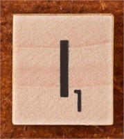 200 Scrabble Tiles - Natural Wood - Letter I